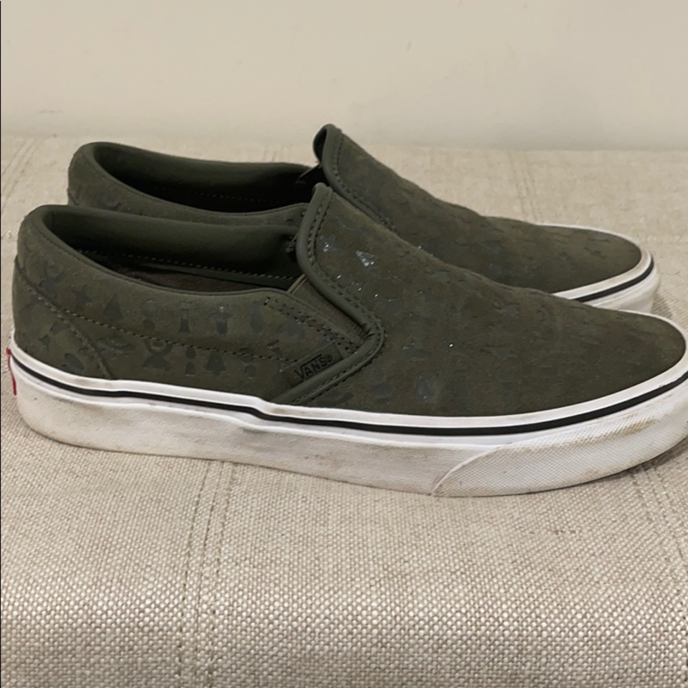 Vans suede slip ons